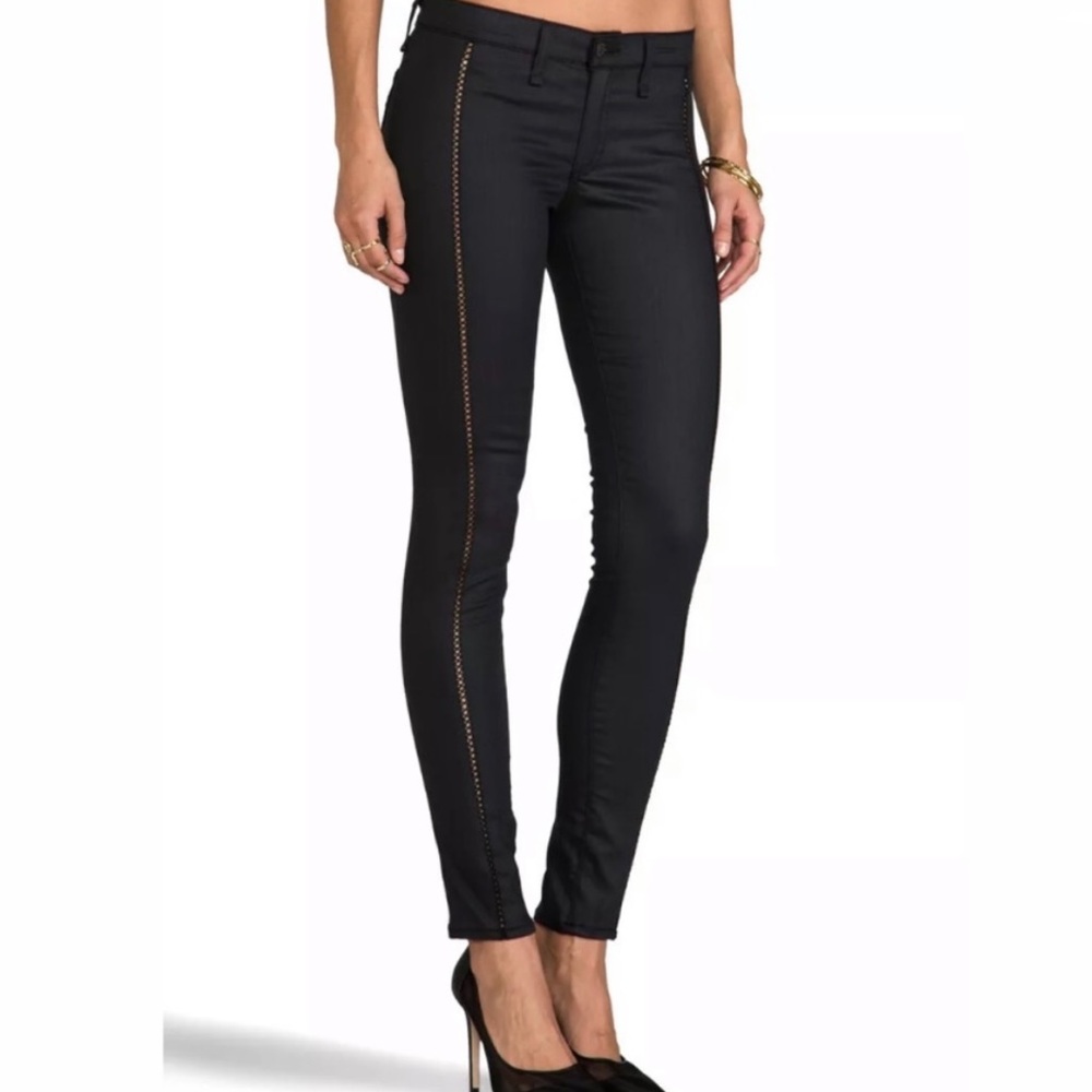 Rag and Bone Black Shoreditch Skinny Jeans